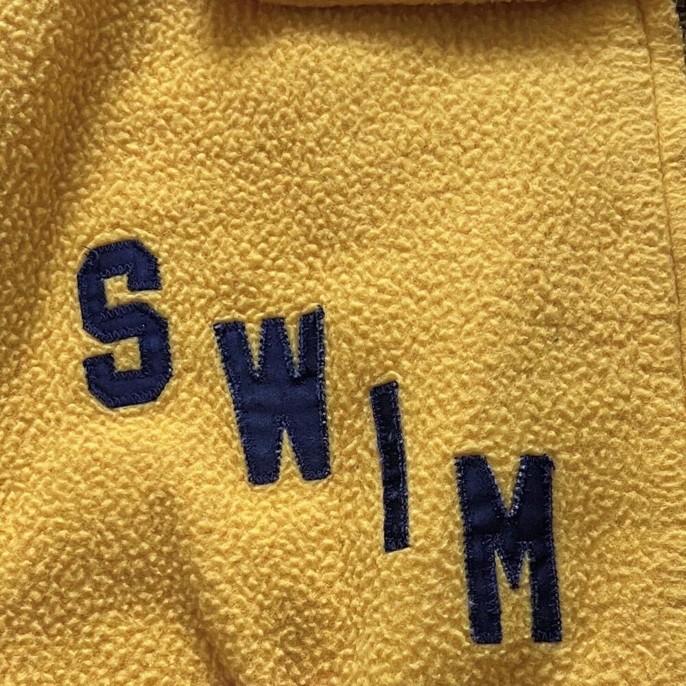 Vintage Wilson Fleece Full Zip Jacket Sz 42 Circa 60s-80s OWOSSO Swim - ZIP FLAW - Picture 3 of 15